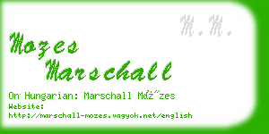 mozes marschall business card